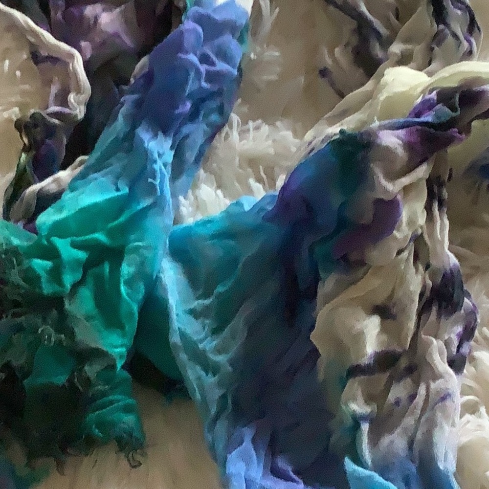 Multicolor Tie-Dye Scarf